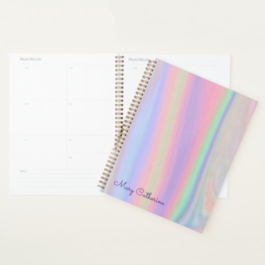 Holografisch roze huiswerk planner (Display)