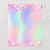 Holografisch roze sparkles foto qcode flyer (Achterkant)