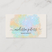 Holografisch script Moderne glitter Sparkle Visitekaartje (Voorkant)