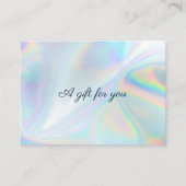 Holografisch Script Zakelijk Cadeaucertificaat Visitekaartje (Voorkant)