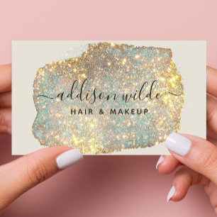 Holografisch Signature Schrift Moderne Glam Glitte Visitekaartje