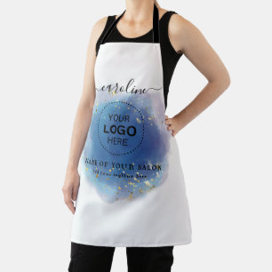 Holografisch Signature Script Modern Glam Glitter Schort