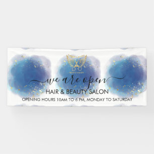 Holografisch Signature Script Modern Glam Glitter Spandoek