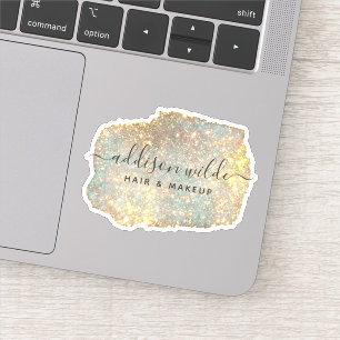 Holografisch Signature Script Modern Glam Glitter Sticker