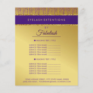 Holografisch Signature Script Modern Gouden Glitte Flyer