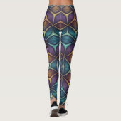 Holografisch veranderend 3D-patroon | Naadloos Leggings (Achterkant)