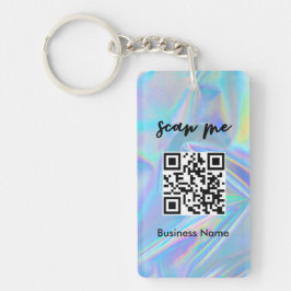 Holografisch Visitekaartje QR-code Uw Logo Sleutelhanger
