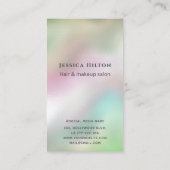 Holografisch vloeibaar glitter goudhaar abstract visitekaartje (Achterkant)