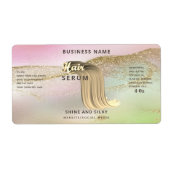 Holografisch vloeibaar gouelegant haarserumlabel etiket (Voorkant)