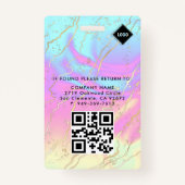 Holografisch | Werknemer de Veiligheid van het Bed Badge (Achterkant)