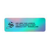 holografisch wonderland | Monogram retouradres Etiket (Voorkant)