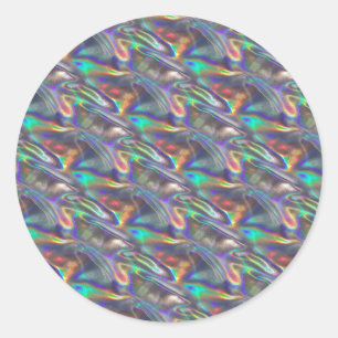 holografisch zilver ronde sticker