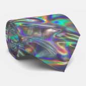 holografisch zilver stropdas (Opgerold)