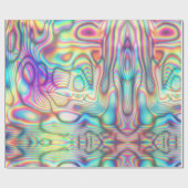 Holografische Abstracte Moderne Futuristische Deco Cadeaupapier (Vlak)