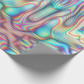 Holografische Abstracte Moderne Futuristische Deco Cadeaupapier (Hoek)