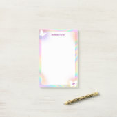 Holografische achtergrond post-it® notes (Op bureau)