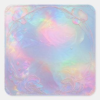 holografische achtergrond vierkante sticker