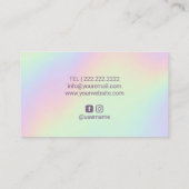 Holografische as en Brows Makeup Artist Salon Visitekaartje (Achterkant)