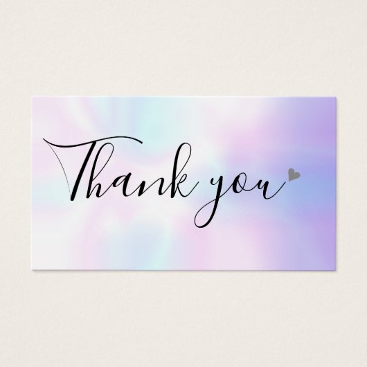 Holografische Dankjewels Voor Winkelen Kortingkaar Visitekaartje (Voorkant)