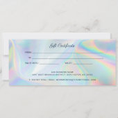 Holografische DIY Modern Business Gift Certificaat (Achterkant)