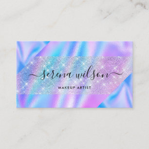 Holografische eenhoorn Glitterende Holo make-up ha Visitekaartje