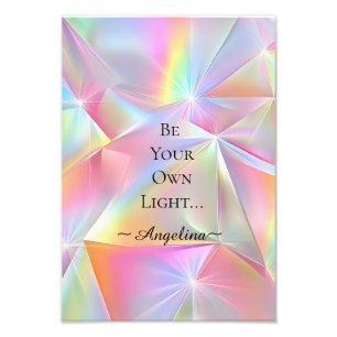 Holografische esthetiek foto afdruk