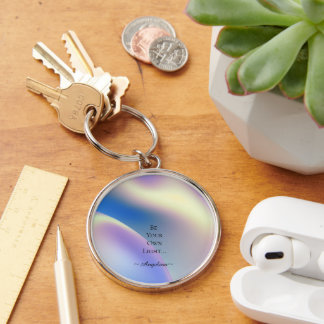 Holografische esthetiek sleutelhanger