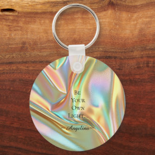 Holografische esthetiek sleutelhanger