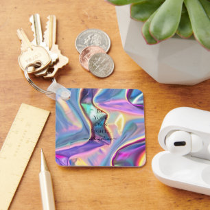 Holografische esthetiek sleutelhanger