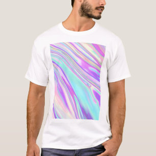 Holografische folie, kleurig t-shirt