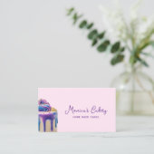 Holografische Glitter Cake Home made Cupcakes QR c Visitekaartje (Staand voorkant)