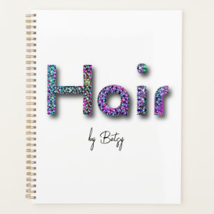 Holografische Glitter Hair Stylist Afspraakboek Planner