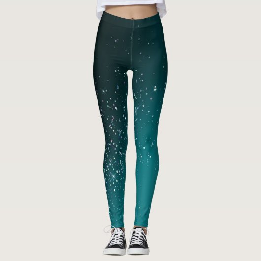 Holografische Glitter-Leggings Leggings (Voorkant)