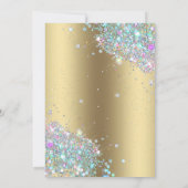 Holografische Glitter Modern Goud Marmer Zoet 16 Kaart (Achterkant)