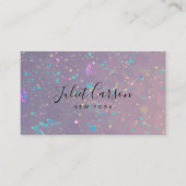 Holografische glitter opaal visitekaartje (Voorkant)