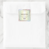 Holografische glitter Productlabel Vierkante Sticker (Tas)
