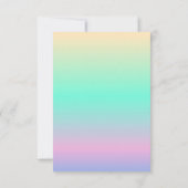 Holografische Gradiënt Moderne Huwelijk RSVP Kaartje (Achterkant)
