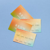 Holografische gradiënt na zorg wenkbrauwinstructie visitekaartje