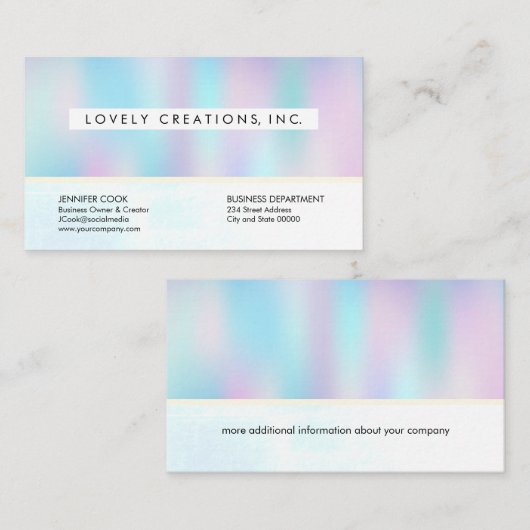 Holografische Gradiënt Visitekaartje (Voorkant / Achterkant)