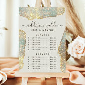 Holografische handtekening script glitterservice p menu