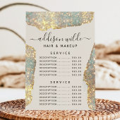 Holografische handtekening script glitterservice p menu