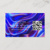 Holografische handtekening script met QR code Visitekaartje (Achterkant)