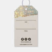 Holografische Handtekening Script Modern Prijs Han Cadeaulabel (Achterkant)