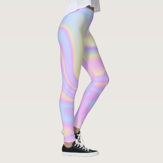 Holografische Iridescent Levendig kleurig Leggings (Rechts)
