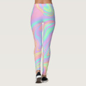 Holografische Iridescent Trippy Multicolor Fluid Leggings (Achterkant)