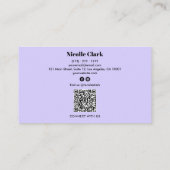 Holografische iriserende QR-code modern Visitekaartje (Achterkant)