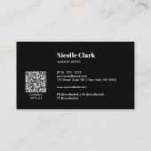 Holografische iriserende QR-code vet modern Visitekaartje (Achterkant)