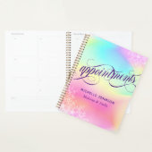 Holografische iriserende wervelende afspraken planner (Display)