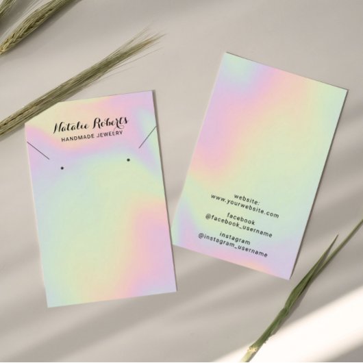 Holografische juwelen die Ketting verkennen Visitekaartje