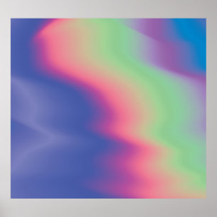 Holografische kleurrijke vlekken: psychedelische t poster